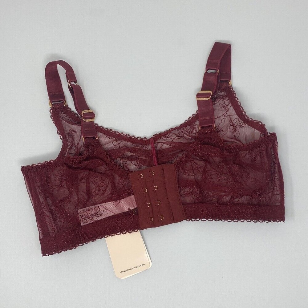 Agent Provocateur Liv Burgundy Bra AP2 Small NWT $165 *SALE* - Picture 13 of 15